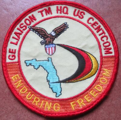 Operation Enduring Freedom GE LIAISON TM HQ US CENTCOM  Marine Patch 