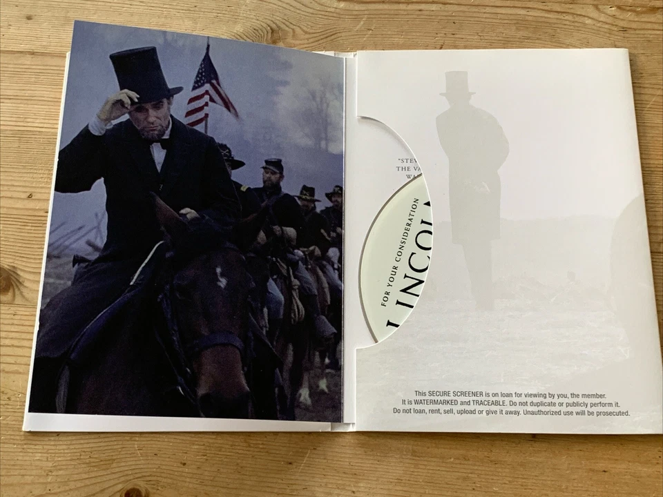 LINCOLN-DANIEL DAY LEWIS-SPIELBERG-FYC FOR YOUR CONSIDERATION SCREENER PROMO DVD - Image 4 of 4