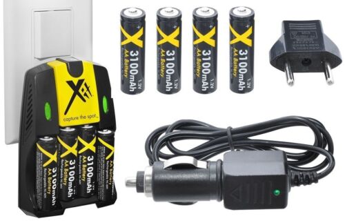 3100mAh 4AA BATTERY WITH HOME + CAR CHARGER FOR OLYMPUS HLD-4 - Picture 1 of 4