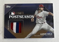 2024 Topps Series 1 Aaron Nola SP 5/25 Game Used  Relic Postseason Performance
