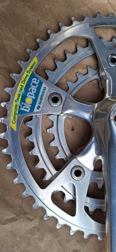Crankset, Sugino AT 175mm , Shimano Biopace 48/38/28t, Square Taper, Forged - Picture 9 of 13