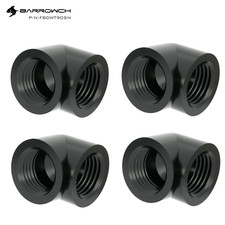 4 Pcs Barrow BarrowCH G1/4" 90 Degree Angled Adapter Fitting Female to Female BL