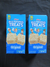 2 Boxes Kellogg's Rice Krispies Treats 16 Bars 0.78 Oz Ea / 12.4 Oz Per Box