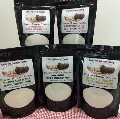 *Special* 3 Beer Bread Mixes, Mix or Match 6 different flavors, *FREE SHIPPING*