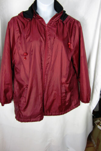 Totes Jacket XL Woman Dark Red Cranberry hooded P… - image 1