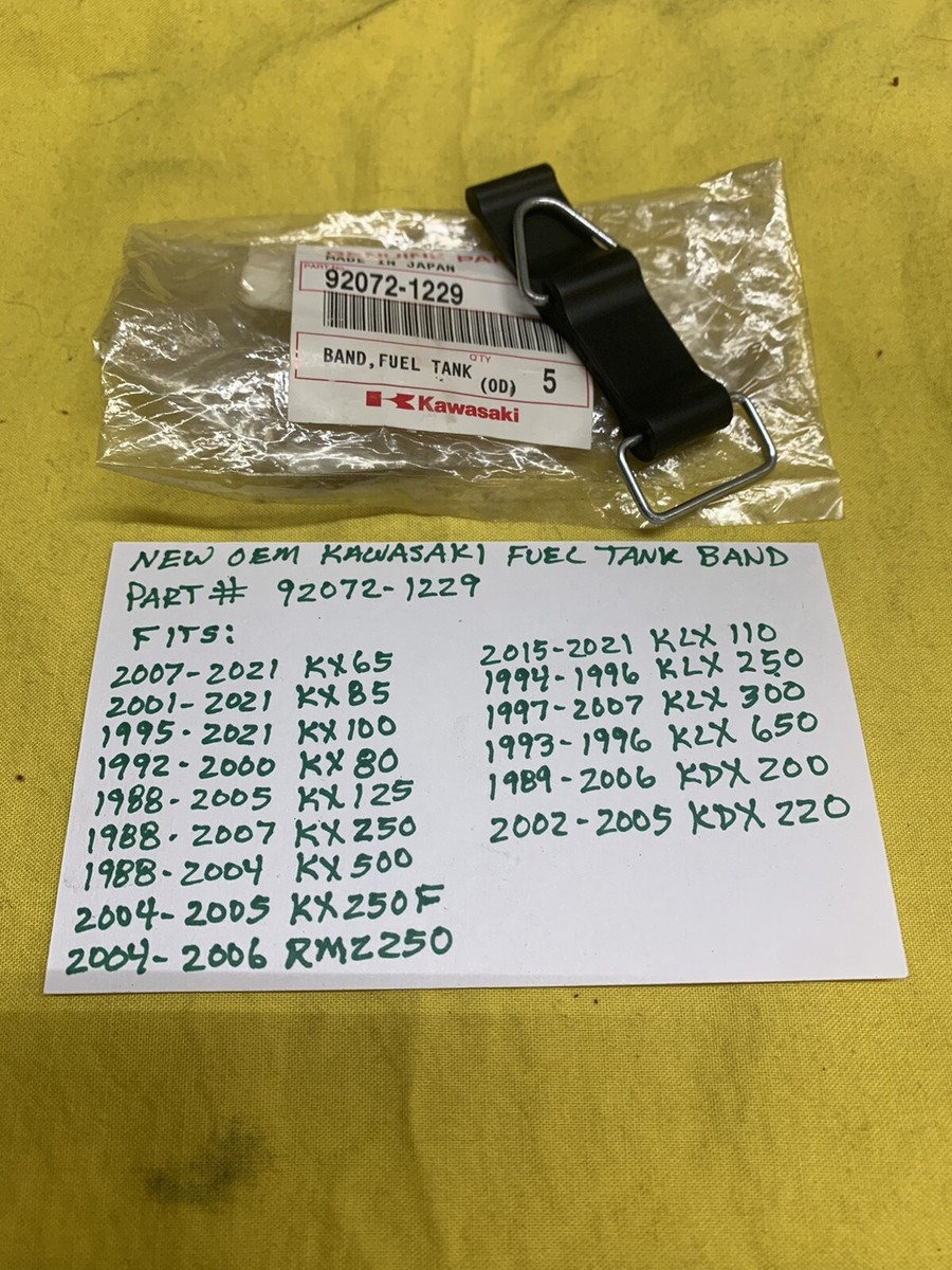 NEW OEM KAWASAKI Fuel Tank Band , KX 65,85,125,250,500