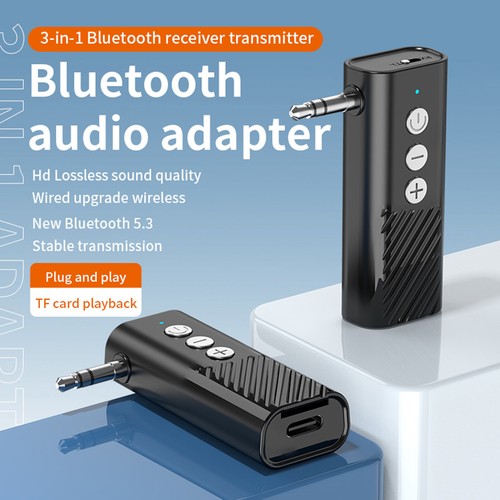 3-in-1 Wireless Bluetooth ABS 5.3 Transmitter Receiver Adapter Audio Black - Picture 15 of 19