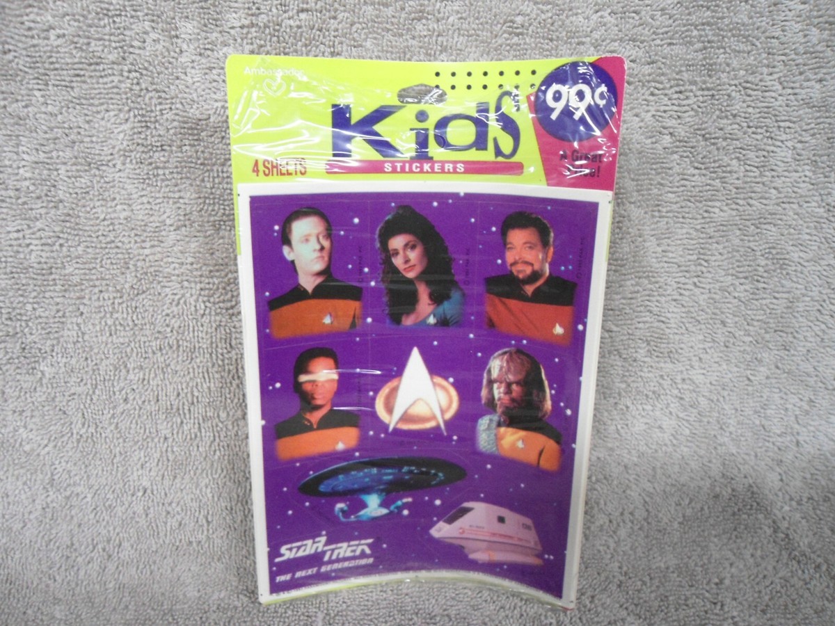 Star Trek The Next Generation Hallmark Stickers 1993 - New