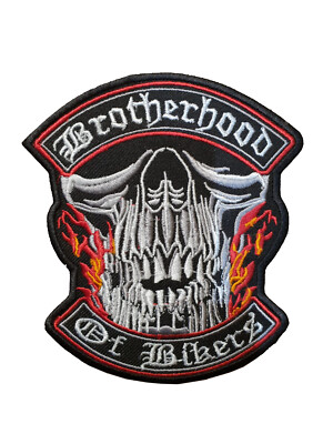 Brotherhood Rocker Patch Brotherhood of Bikers - Embroidered Motorcycle/Biker Patch | eBay UK