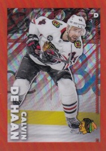 2022-23 TOPPS CHROME NHL STICKER #115 Calvin de Haan- Chicago SP ORANGE /25 MADE