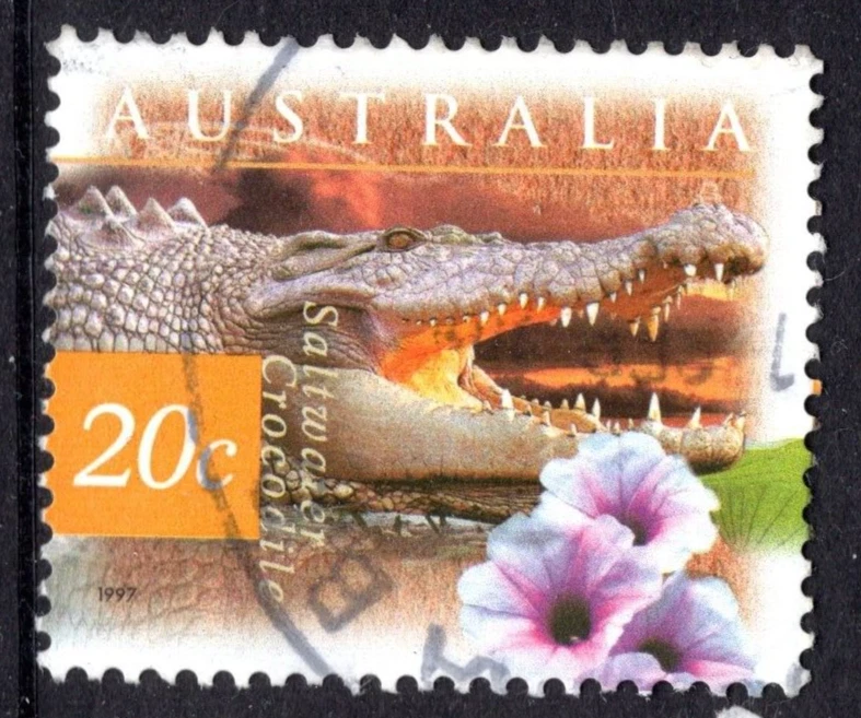 Australia 1997 20c Reptile Saltwater Crocodile Bulk Used Lot x 50 - Image 2 of 2
