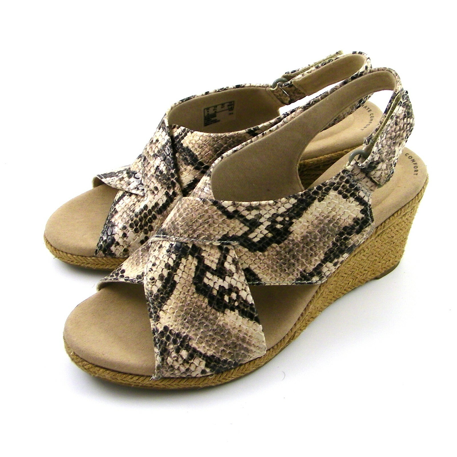 clarks snake print sandals