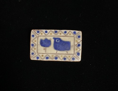 Vintage Karin Og Aase Danmark Ceramic Danish Bird Brooch