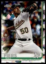 2019 Topps Chrome Sapphire Mike Fiers Oakland Athletics #413