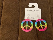 LARGE PEACE SIGN EARRINGS