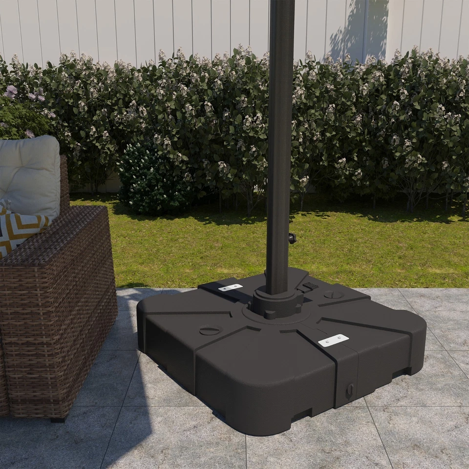 Soporte para sombrilla de patio base CASAINC para mercado exterior de 11 pies desplazado voladizo Foto 4 de 4