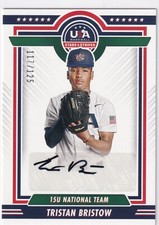 Tristan Bristow 2022 Panini Stars & Stripes USA Black Auto 15US-TB, 117/125  ZZZ
