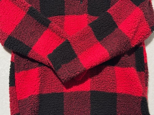 Suéter Pullover Budweiser Boxercraft Rojo y Negro a Cuadros Talla S - Imagen 2 de 6