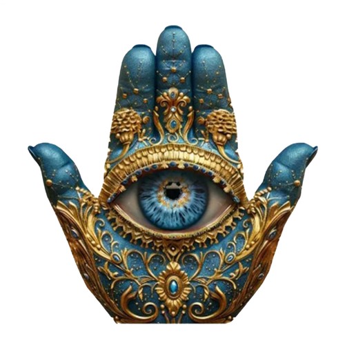 Unique Evil Eye 5.9'' Hand Amulet Home Office Desktop Wall Hanging Protect Decor