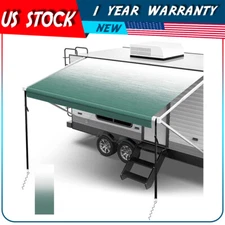 RV Awning Replacement Fabric 22' (Actual Length 21.1Ft 8') Teal Green