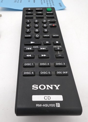 OEM Sony 5 CD Changer Remote RM-ASU100 & Owners Manual for CDP-CE500 CD Player - Picture 2 of 5