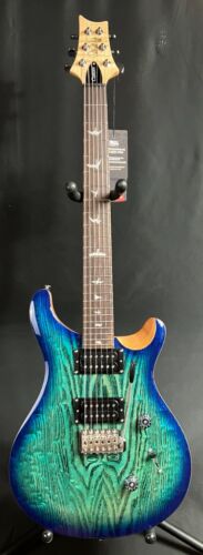 PRS SE Custom 24 "Exotic" Burled Ash Electric Guitar Lake Blue (835)