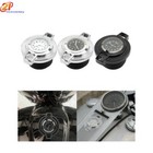 Fuel Gas Tank Oil Cap Cover W/ Clock For Harley Sportster Softail Dyna Road King