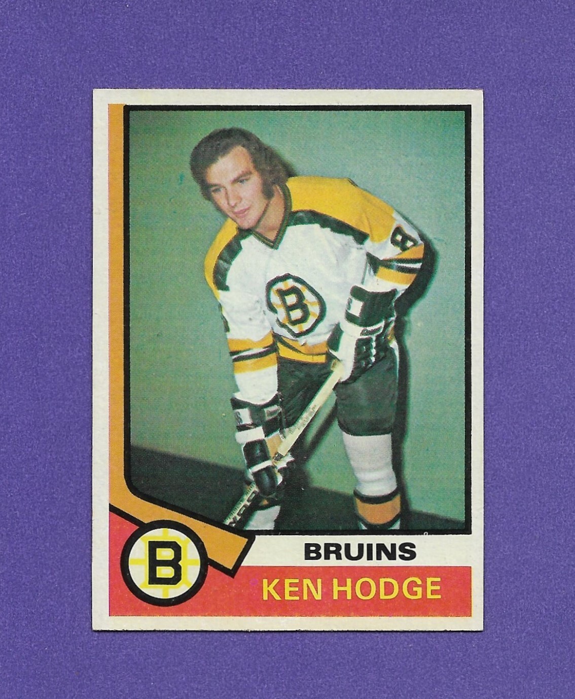 1974-75 Topps Hockey #230 Ken Hodge Boston Bruins star Centered NRMT