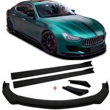 For Maserati Ghibli 2014-2022 Front Bumper Spoiler Body Kit Side Skirt Rear Lip