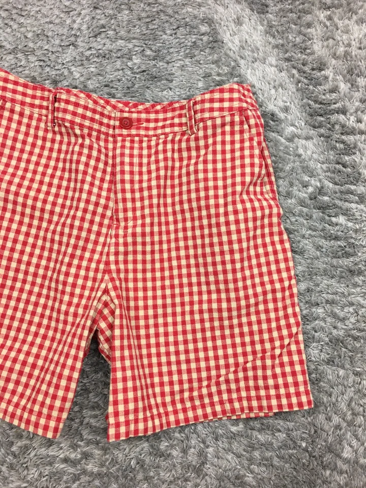 Pantalones Cortos Chinos Ciervo Blanco A Cuadros Mujer Talla 10 Damas Rojo Off White Estampado Foto 2 de 4