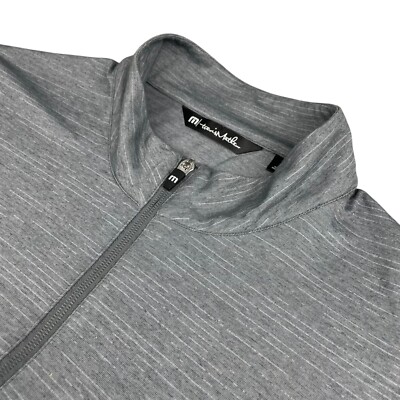 Travis Mathew Men s 1/4 Zip Performance Pullover Gray   Large