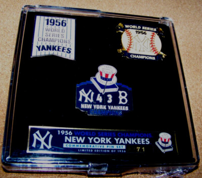 1956 NY Yankees World Series Champions 3 pin set New York Commemorative c45482