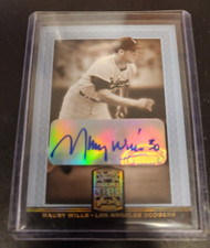 2005 Donruss Greats Gold foil Certified Signatures Maury Wills #58 Autographed