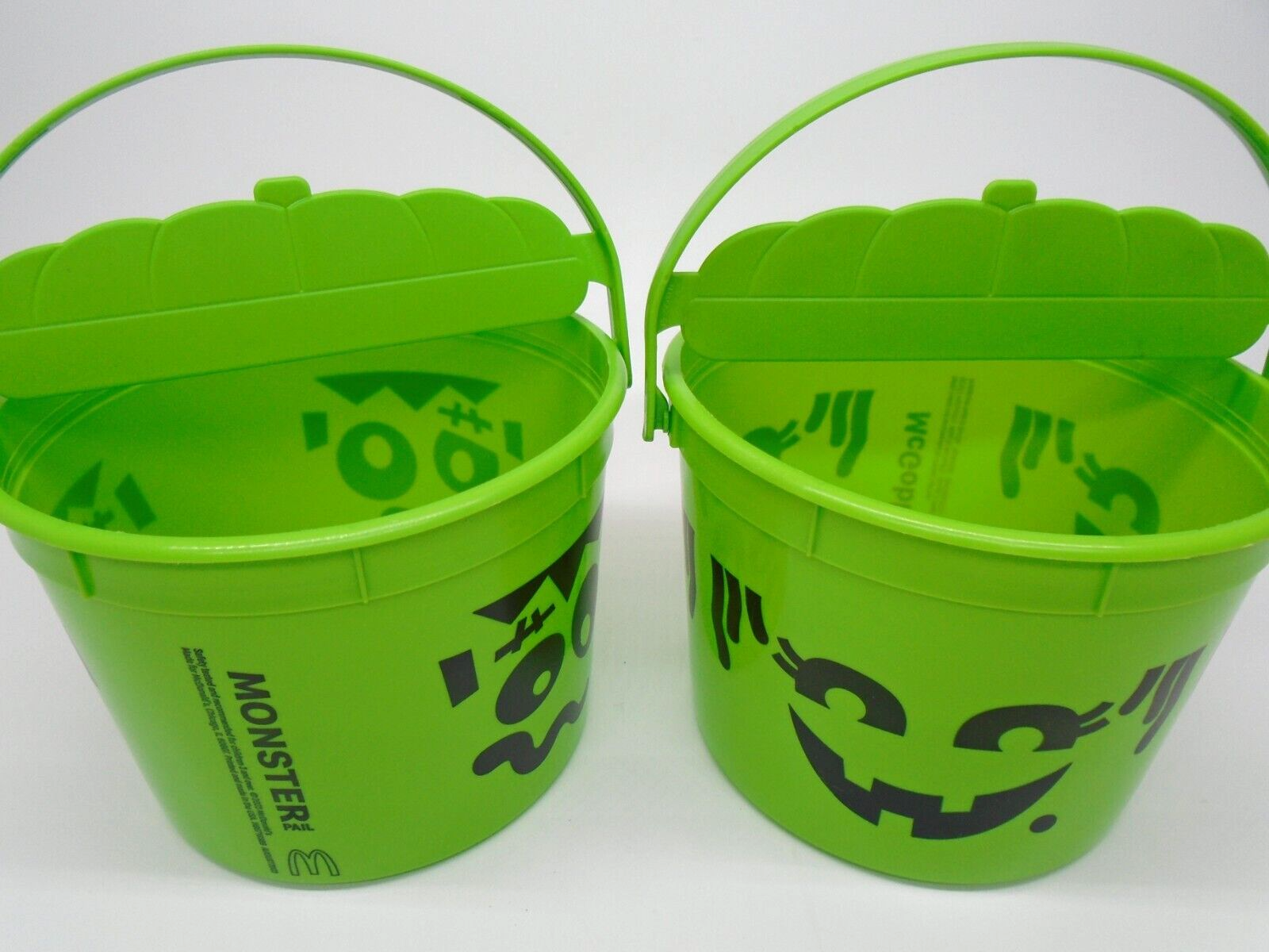 McDONALD'S Halloween Bucket Trick or Treat Pail 2023 HAPPY MEAL TOYS Set of 2