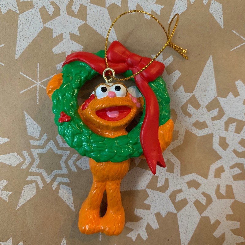 NEW Elmo Sesame Street Zoe Christmas Tree Wreath Holiday Ornament // Kurt Adler