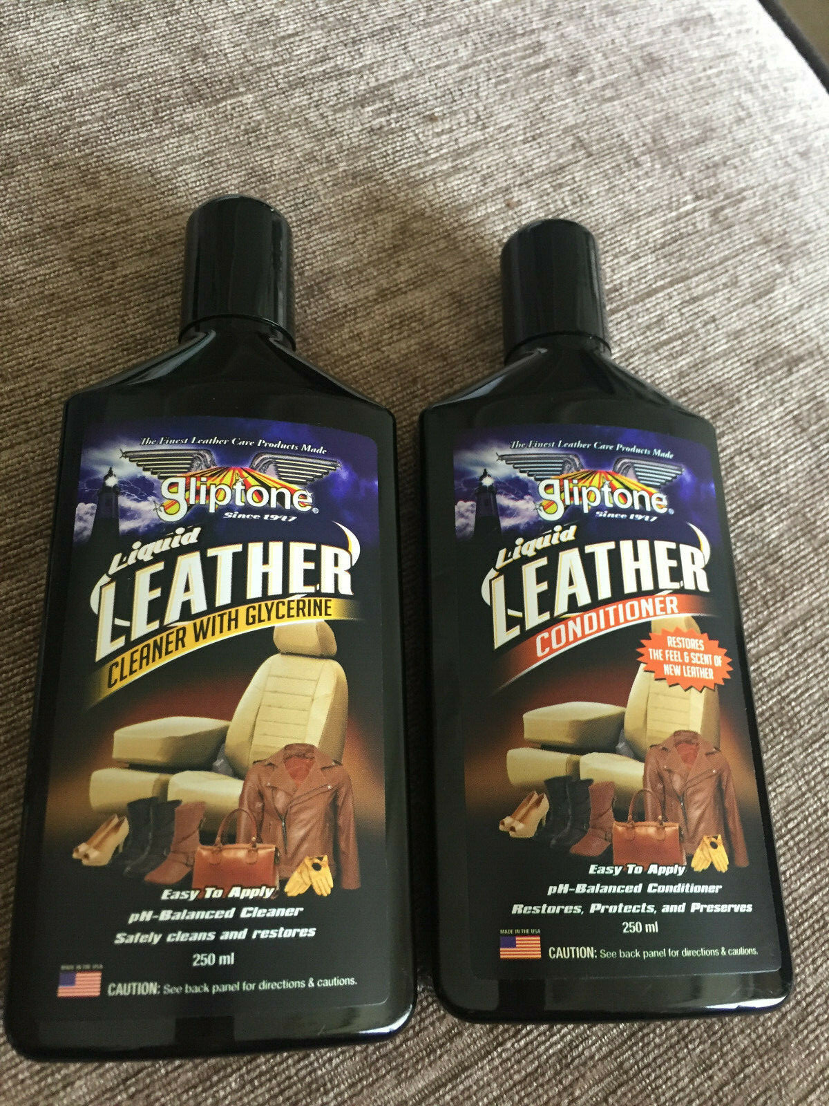 Gliptone Leather Duo Cleaner and Conditioner GT11 & GT12 250ml with