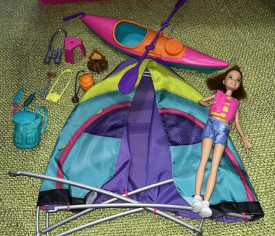 Camping Set Barbie Camping Fun Tent Skipper Doll And Accessories