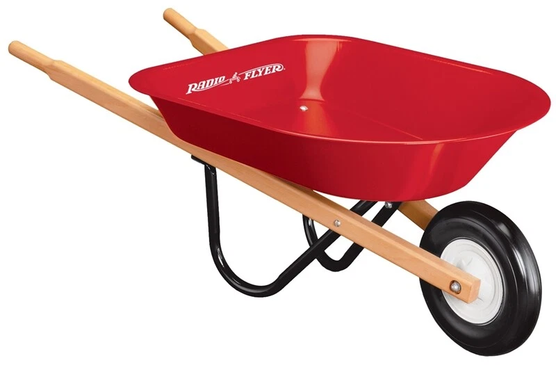 RADIO FLYER 40 Wheelbarrow 30 lb Volume Steel 7 x 1 1 4 in