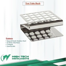 Test Tube Organizer Storage Rack Stand fits 16 -17mm Diameter Tubes Holds 25