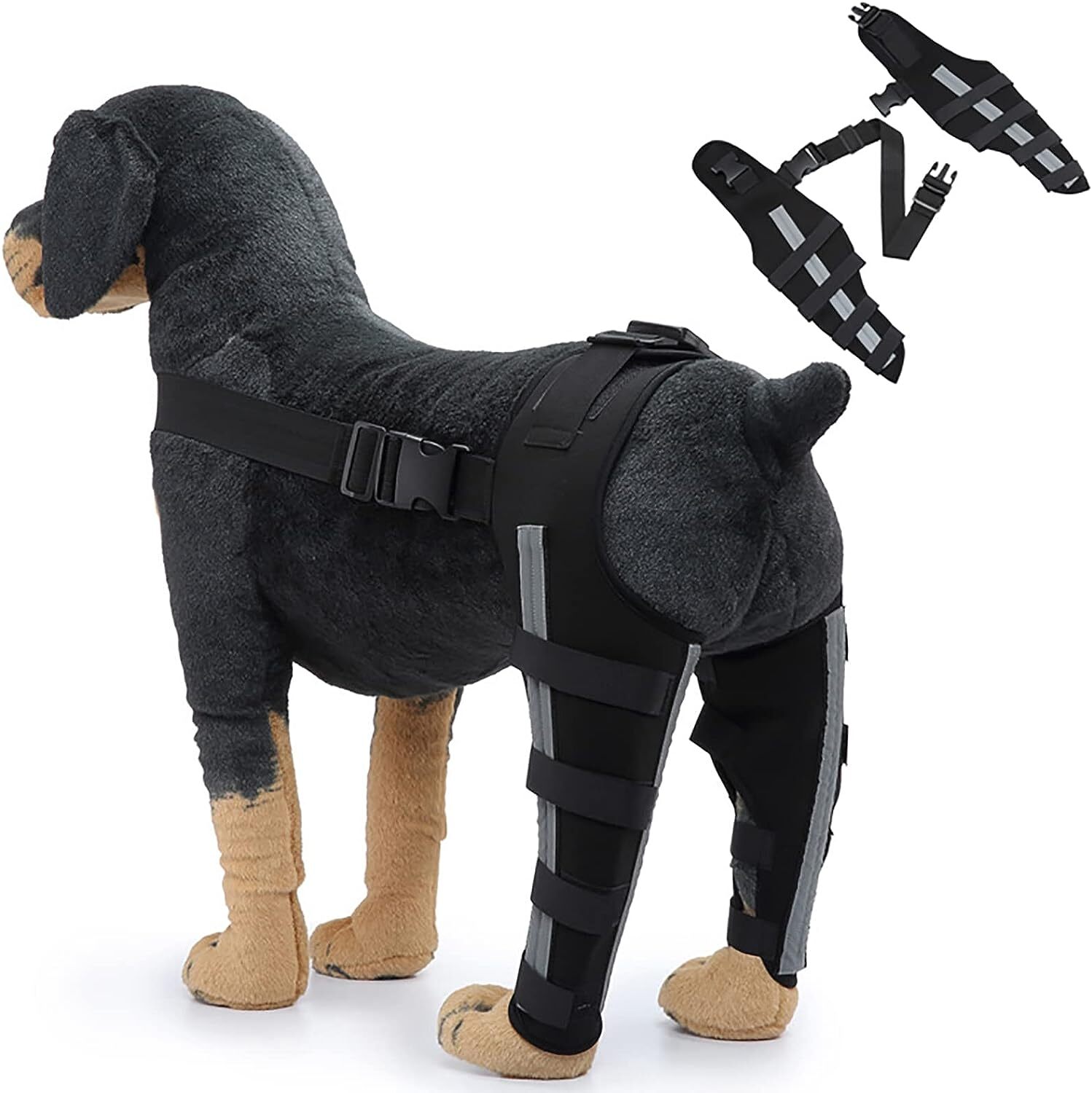 Dog Legs Support Straps Black Pet Leg Braces Hind Leg Strap Support 3
