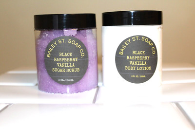 2 Jars- 1 Each of Black Raspberry Vanilla Scrub and Lotion