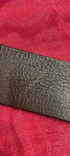 Ceinture femme sans marque cuir marron boucle laiton M - Photo 5/7