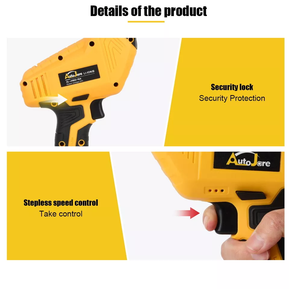 Electric Reciprocating Saw 24V W/ 2000mah Battery Cutting Tools Cordless 8 Blade - Image 4 of 4
