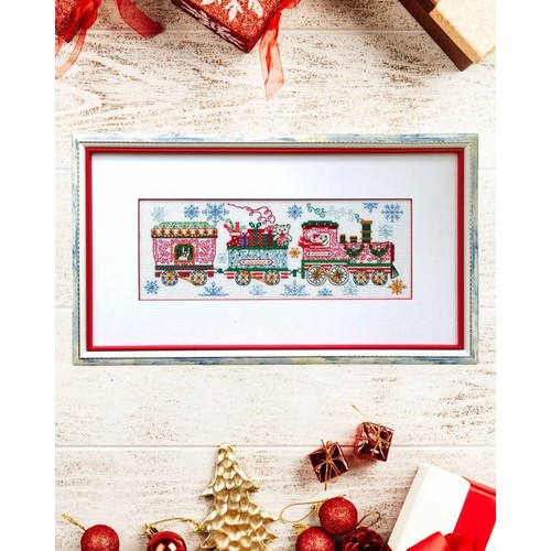 Kit punto de cruz, Punto Contado Riolis 2156 Le Tren de Navidad 30x10 CM - Imagen 12 de 13