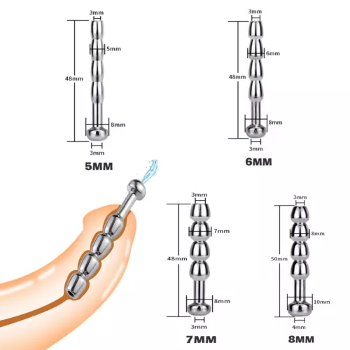 7×Männer Edelstahl Dilator Prinzenzepter Mit Wellenform - Harnröhrendehner Ø 3mm - Bild 19 von 33