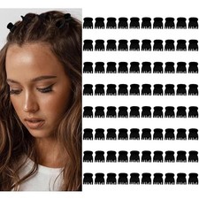 80Pcs Small Hair Clips, Mini Claw Clips for Women Girls, Matte Cute Tiny black