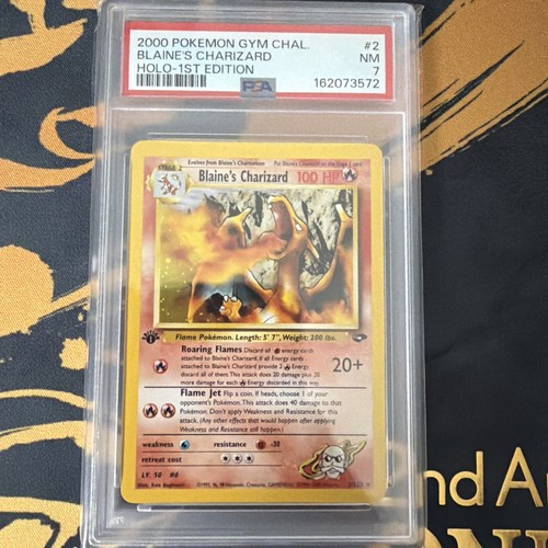 Blaine's Charizard (1st Edition) graded PSA 7 for sale on eBay