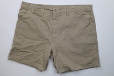 Vintage Y2K 2000 Carhartt Mens 44 Distressed Above Knee Canvas Shorts Beige USA
