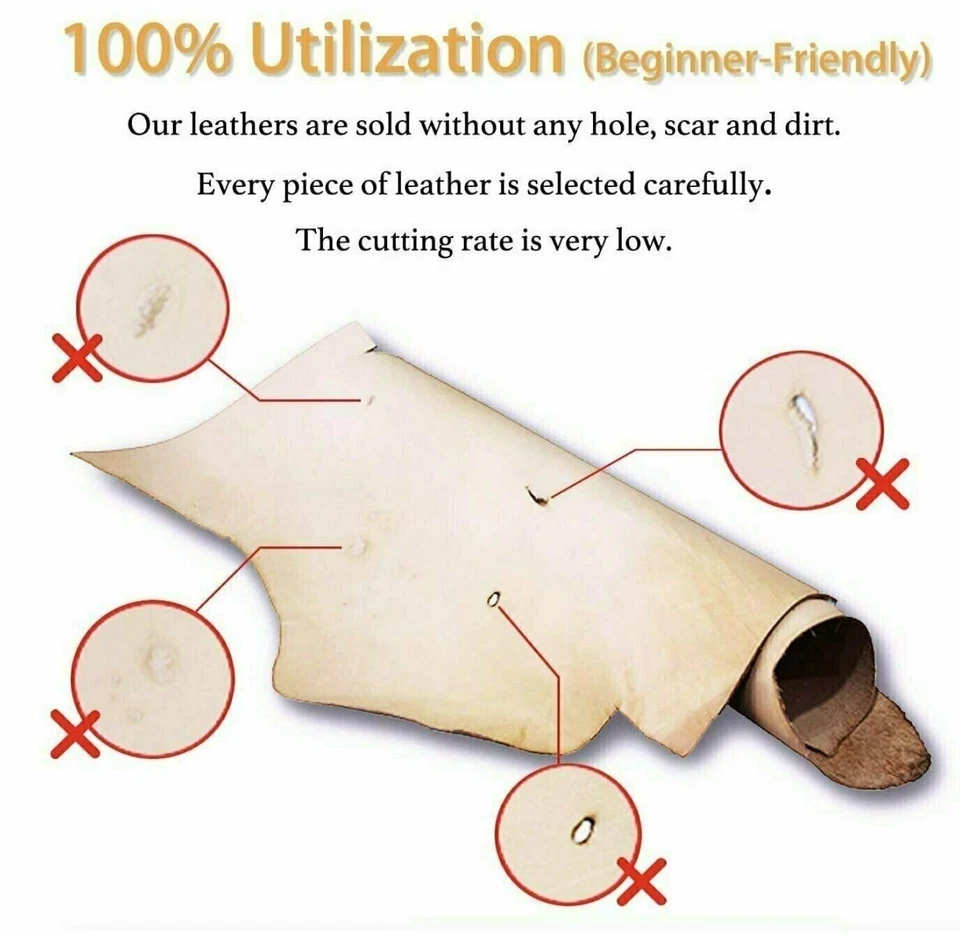 Veg Tan Full Grain Cow Tooling Leather 8-9oz(3.2mm) Pre-Cut 2pcs Special Price - Image 4 of 4