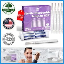 20 Count High-Quality Disposable Dermaplane Razors with Carbon Steel Blades